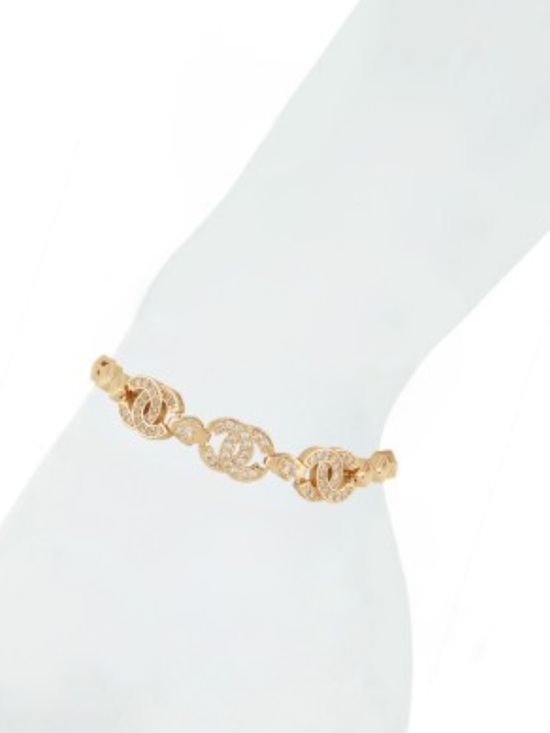 ShopEvelynne Jewelry - ShopEvelynne Gold and Silver Interlocking Crystal Link Bracelet Set